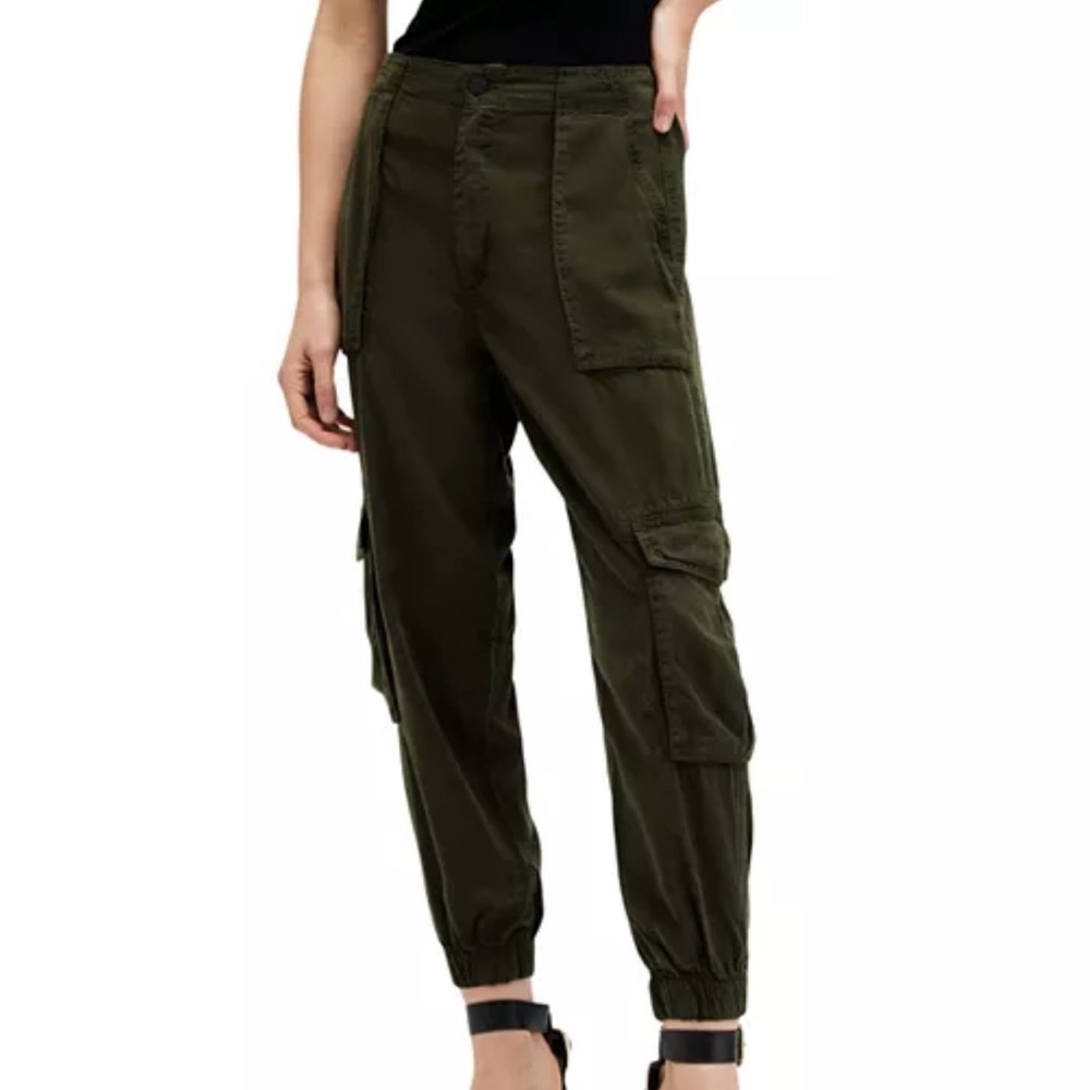 Like new! AllSaints Freda Cargo Pants in Olive Green US size 8